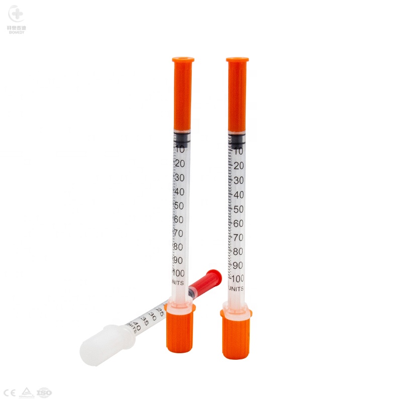 Eo Gas Sterile 1mL Injection Insulin Pen Syringe With Needle U100 U40 Seringue Insuline Syringe
